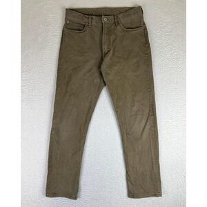 Buck Mason Jeans Mens 32x32 Green Slim Tapered Stretch Denim Pants Medium Wash